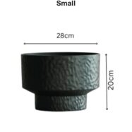 Small black hammered round planter dimensions